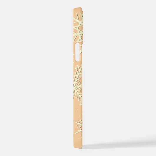 雪片パターン iPhoneケース (右側面)