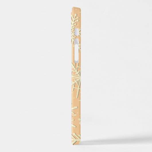 雪片パターン iPhoneケース (左側面)