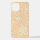 雪片パターン iPhoneケース (裏面)