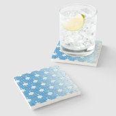 雪片パターンI ストーンコースター (横)