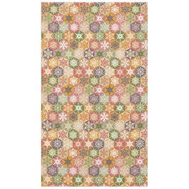 雪片パッチワーク テーブルクロス