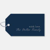 雪片パーソナライズされたクリスマスプレゼントラベル ギフトタグ (裏面横)