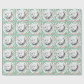 雪片パーソナライズされたベビーフォトラッピング紙 ラッピングペーパー (フラット)