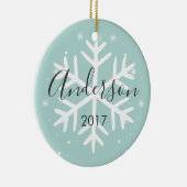 雪片パーソナライズされた写真クリスマスオーナメント セラミックオーナメント (右)