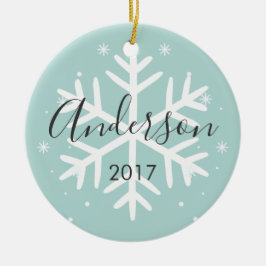 雪片パーソナライズされた写真クリスマスオーナメント セラミックオーナメント