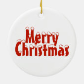 雪片パーソナライズされた名セラミックオーナメント セラミックオーナメント (裏面)