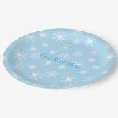 雪片パーティー紙プレートとカスタム文字 ペーパープレート (アングル)