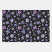 雪片パープル ラッピングペーパーシート (正面3)