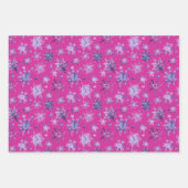 雪片パープル ラッピングペーパーシート (正面)