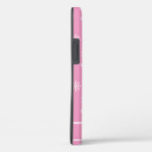 雪片ピンクのパターパーソナライズされたン名 Case-Mate iPhoneケース (裏面 / 右)