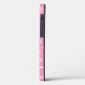 雪片ピンクのパターパーソナライズされたン名 Case-Mate iPhoneケース (裏面 / 左)