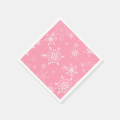 雪片ピンク スタンダードカクテルナプキン (角)