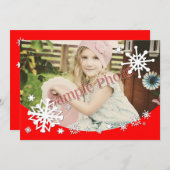 雪片フォトフレーム – 5インチx 7インチ シーズンカード (正面/裏面)