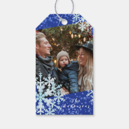 雪片フォトブルー ギフトタグ