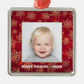 雪片フォトレッド メタルオーナメント (正面)
