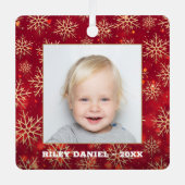 雪片フォトレッド メタルオーナメント (正面)