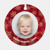 雪片フォトレッド メタルオーナメント (正面)