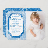 雪片フォト招待状 招待状 (正面/裏面)