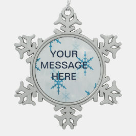 雪片フレームパーソナライズされた飾り スノーフレークピューターオーナメント