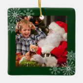 雪片フレームフォトセラミックオーナメント セラミックオーナメント (正面)