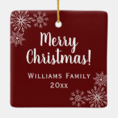 雪片フレームフォトセラミックオーナメント セラミックオーナメント (裏面)