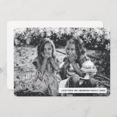 雪片フレームメリークリスマスホリデーカード シーズンカード (正面/裏面)