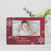 雪片フレーム写真誕生の発表 案内状 (スタンド正面)