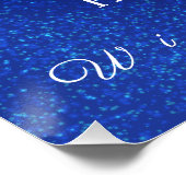 雪片ブルーホワイト光沢ポスター ポスター (コーナー)