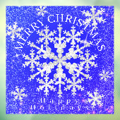 雪片ブルーホワイト ウィンドウサイン (シート3)