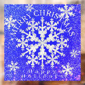 雪片ブルーホワイト ウィンドウサイン (シート2)