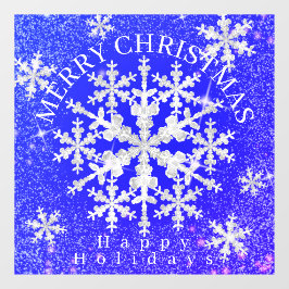 雪片ブルーホワイト ウィンドウサイン