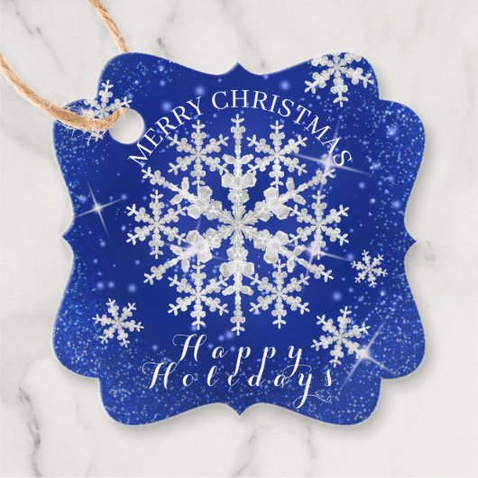 雪片ブルーホワイト フェイバータグ (正面)