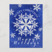 雪片ブルーホワイト ポストカード (正面)