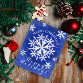 雪片ブルーホワイト ポストカード