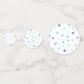 雪片プリントテーブル紙吹雪 コンフェッティ (正面)