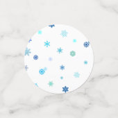 雪片プリントテーブル紙吹雪 コンフェッティ (スモール正面)