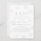 雪片ベビーそのコールドグレードライブバイベビーシャワー 招待状 (正面)