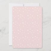 雪片ベビーその冷たい外ピンクの赤ちゃんシャワー 招待状 (裏面)