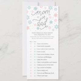 雪片ベビーシャワーゲームをどれだけ知っているか 招待状