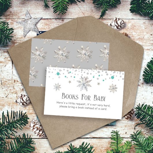 雪片ベビーシャワー エンクロージャーカード