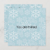雪片ベビーシャワー 招待状 (正面/裏面)