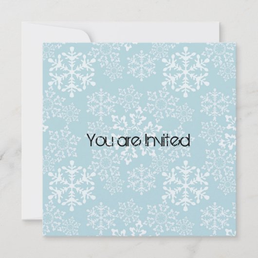 雪片ベビーシャワー 招待状 (正面)