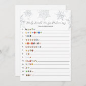 雪片ベビーブックス絵文字ゲームカード 招待状 (正面/裏面)