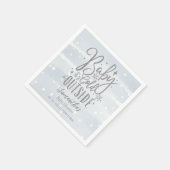 雪片ベビーベビーシャワー外は寒い スタンダードカクテルナプキン (角)