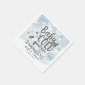 雪片ベビーベビーシャワー外は寒い スタンダードカクテルナプキン (角)