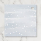 雪片ベビーベビーシャワー外は寒い フェイバータグ (裏面)