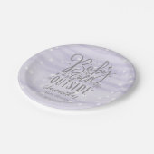 雪片ベビーベビーシャワー外は寒い ペーパープレート (アングル)