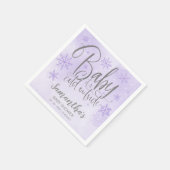 雪片ベビー外は寒いベビーシャワーナップ スタンダードカクテルナプキン (角)