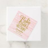 雪片ベビー外は寒い女の子ベビーシャワー フェイバータグ (インサイチュ)