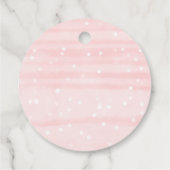 雪片ベビー外は寒い女の子ベビーシャワー フェイバータグ (裏面)